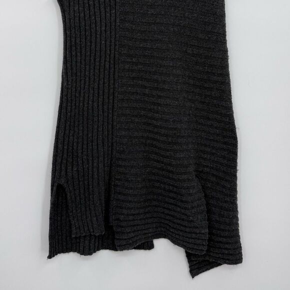 Krimson Klover Asymmetrical Rib Sleeveless Knit Tunic Top | Charcoal Gray | XS - Picture 7 of 8